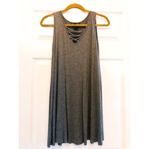 Grey casual t-shirt dress